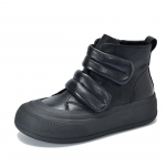 Johnature ehtsast nahast l&uuml;hikesed saapad naiste s&uuml;gistalv k&auml;sitsi valmistatud k&uuml;ljet&otilde;mblukk Retro paksu tallaga kingad 35 must