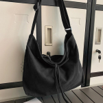 Naiste kott Shopper Lihtne mood t&otilde;mblukk Hobo k&auml;ekotid L&otilde;uend Solid Crossbody Suure mahutavusega &otilde;lakotid naistele meestele 41x31x10cm must