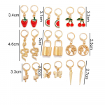 Moodne armsate k&otilde;rvar&otilde;ngaste komplekt naiste punane maasikas kirss K&otilde;rvar&otilde;ngad armsad vanaaegsed ehted