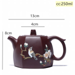 Autentne Yixing Purple Clay teekann kuue poole kujuga k&auml;sitsi valmistatud teekann iluveekeetja Hiina teetseremoonia kohandatud kingitused 250 ml 250ml