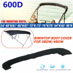 Veekindel 600D 3/4 Bow Bimini pealmine saapakate ilma raamita Jahipaadi kate koos t&otilde;mblukuga UV tolmukindla kattega meretarvikud 3 Bow 54-60w