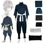 Anime Jigoku Raku Gabimaru Cospaly Asaemon vormiriietus Kimono Parukas Topid Kindad Retuusid T&auml;iskomplekt Halloweeni karnevalikost&uuml;&uuml;mid L-(Costume+Wig)