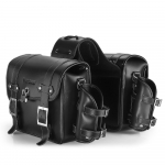 Retro mootorratta tagaistme kott Suure mahutavusega mootorratta kott Universaalne mootorratta tagumine kott must