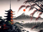 Mount Fuji Scenic Lake Teemantmaal Uus Saabumine Ise isetegemine T&auml;isruudukujuline &uuml;mmargune puur Rhinestone tikandid Mosaiik Abstraktne Maastiku Paviljoni Seinakaunistus Square drill 30x40cm