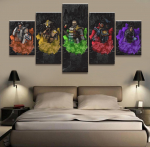 Kodukaunistuse plakat HD-pildid Prindid L&otilde;uend 5-osaline Modulaarne Apex Legends M&auml;ng Elutuba Kunst Dekoratiivne koomiksimaal Raamitud Ilma raamita 20x35cm*2 20x45cm*2 20x55cm*1