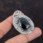 Psilomelaani Ripats 925 Sterling H&otilde;bedast Ripats Kivist Ehted K&auml;sit&ouml;&ouml;na Valmistatud Delicate Ripats Boho Stiilis Ehted Kingitus S&otilde;brale Disainer Ripats gray