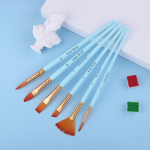 Professionaalne maalipintslikomplekt Akr&uuml;&uuml;l&otilde;li Akvarellid Kunstniku maalimistarbed Kvaliteetne valge varras, gua&scaron;&scaron; nailon 6pcs