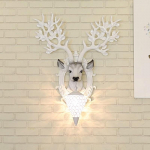 Vintage seinalamp Creative Deer Head elutuba Seinavalgusti Magamistoa Esiku kristalllamp Diameter 50cm valge