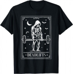 Card Deadlifts Skeleton Gym Halloween Tee Unisex T-s&auml;rk S