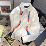 Moodsad naiste pluusid lahtised pikkade varrukatega vabaaja Elegance Tide s&auml;rgid Chic Elegance Tide klassikalise tutiga Korea pluusiga topsid 2023 naiste riided L valge