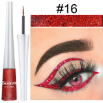16 v&auml;rvi Colorful Sequins Glitter Powder Vedel silmapliiats Glitter Eyeliner Metallic Shimmer Veekindel Glitter lauv&auml;rv peofestivali meigiks #16
