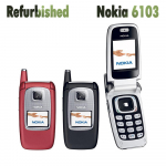 90% uus Renoveeritud Nokia Originaal Nokia 6103 Klappfunktsiooniga telefon Mobiiltelefon 1 Battery 1 Charger
