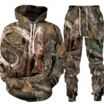 Vabaaja kamuflaaž jahiloom metssiga 3D kapuutsiga &uuml;likond Mood s&uuml;gisene meeste spordidress, vaba taskuga pullover meeste &uuml;likond 6XL