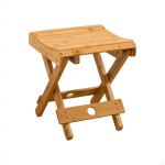 Bambusest kokkupandav taburet Matkatool Kokkupandav kokkupandav kalap&uuml;&uuml;k rannahoovi jaoks 28cmx28.5cmx31.5cm