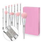 11 tk meigipintslite komplekt, kaasaskantavad v&auml;ikesed pintslid algajatele puudritega lauv&auml;rvipintslid valge