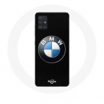 Coque pour Samsung Galaxy A71 BMW Logo fond noir