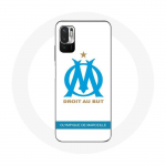 Coque pour Xiaomi Redmi Note 10 5G Olympique de Marseille Logo Fond Blanc valge