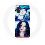 Coque pour Samsung Galaxy A51 5G Blackpink Groupe K-pop Filles Lisa et Jisoo Lovesick girls poster the album