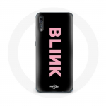 Coque pour Huawei P20 Blink Fandom Blackpink Logo Rose Fond Noir
