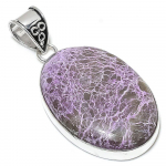 Natural Purpurite Gemstone Handmade 925 Sterling Silver Pendant 2.40 z0n56