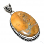Natural Maligano Jasper Gemstone 925 Sterling Silver Gift Pendant 2.44 h2q02