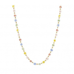 Naiste kaelakee helmed v&auml;rvilised kunstkristallidega galvaniseeritud roostevabast terasest kerge laheda t&uuml;druku ripats kaelakee s&uuml;nnip&auml;evakingitus kaelaehted