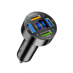 12V-24V autolaadija PD QC3.0 66W kiirlaadimisadapter 6 porti 4USB+2PD laadija iPhone'i Samsung Huawei Xiaomi jaoks