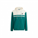 Adidas Originals V&auml;rviplokk Logo Prindiga Pikkade Varrukatega Kapuutsiga Tuulejope Meeste &Uuml;ler&otilde;ivad Roheline IU0201 XS