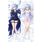 Anime Genshin Impact Furina Dakimakura padjap&uuml;&uuml;r padja kate Kallistav keha padjap&uuml;&uuml;r Otaku padjap&uuml;&uuml;r Peach50X150CM