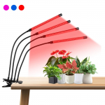 LED kasvuvalgustid t&auml;isspektri klambriga taimekasvatuslamp koos punase sinise LED-iga toataimedele 4 Heads must