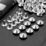 100 tk koonilised neetid, koonus-punk naast nahast k&auml;sit&ouml;&ouml; jaoks DIY tarvikud 6mm, 8mm, 10mm 6mm