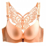 &Otilde;mblusteta eest suletav rinnahoidja Butterfly reguleeritav Push Up rinnahoidja suures suuruses rinnahoidjad naistele juhtmevaba bralette 36/80A beež