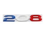 3D Metallist Auto Tagaluugi Embleem Kleebised Peugeot 208 308 408 508 2024 jaoks T&auml;hed S&otilde;na Logo Stiili Aksessuaarid 208 Blue Red white