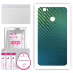 apgo Protective Skin Sticker for the back compatible with Oukitel U11 Plus, Wrap Film, Foil, Vinyl - Pattern Carbon Chameleon CAKA1