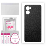 apgo Protective Skin Sticker for the back compatible with Umidigi G3 Max, Wrap Film, Foil, Vinyl - Pattern Black Honeycomb