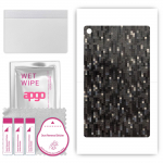 apgo Protective Skin Sticker for the back compatible with Lenovo Tab3 8, Wrap Film, Foil, Vinyl - Pattern Carbon Black Pixel