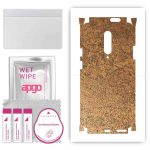 apgo Protective Skin Sticker for the back+sides compatible with OnePlus 7 Pro 5G, Full Wrap Film, Foil, Vinyl - Pattern Rusty Copper