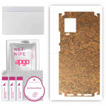 apgo Protective Skin Sticker for the back+sides compatible with Vivo IQOO 7, Full Wrap Film, Foil, Vinyl - Pattern Rusty Copper