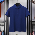 Moodne POLO s&auml;rk Keskealiste meeste l&uuml;hikeste varrukatega T-s&auml;rk Mercerized Pearl Cotton Summer Lapel Business Casual T-s&auml;rk M