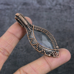 Natural White Topaz Gemstone Copper Wire Wrap Gift Jewelry Pendant 2.76 a1a83