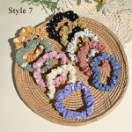 10 tk/pakk Naiste v&auml;rviline k&otilde;hn elastne juuksepael, &uuml;hev&auml;rviline satiinist scrunchies, v&auml;ike juuksen&ouml;&ouml;r, lihtne peapael, 6 cm a bag with a lot