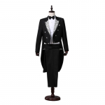 Meeste Slim Fit kleit-&uuml;likond koorikost&uuml;&uuml;mi &uuml;likond lavale esinev jope + p&uuml;ksid, 2-osaline komplekt XL