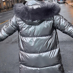 Naiste talvine paksem soe lahtine tuulekindel heleda pinnaga teemant pikk mantel XXL