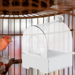 Linnuvanni kasti puuris papagoi vann akr&uuml;&uuml;list linnuvann viirpapagoid rippuvad linnud valge