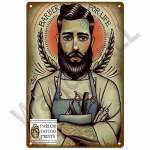 Juuksurisalong Plekksildi plakat Vintage seinaplakatid Metallist silt Dekoratiivne seinaplaat K&ouml;&ouml;k Plaat Metallist Vintage Decor Aksessuaarid 20x30cm