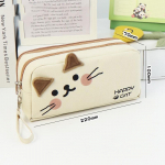 Armas kassi pliiatsikott &otilde;pilasele beež must v&auml;rv multifilm kassipoeg pliiatsikott suure mahutavusega kirjatarvete kott koolitarbed kollane