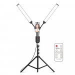 Paindlik kahe k&auml;ega LED-videovalgusti t&auml;itevalgusti 3000K/4000K/6000K kahev&auml;rviline h&auml;mardatav taimer EU Plug