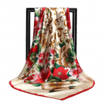 Vogue Foulard Satiin Square Siidist Sallid Kvaliteetsed 1tk 90*90cm Sallid Elegantsed Populaarsed Naiste 90-90cm
