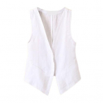 Naiste vest, varrukateta, &uuml;herealine, l&uuml;hike, l&auml;&auml;ne stiilis vintage kardigan, puhas v&auml;rv, s&uuml;gav V-kaelus, igap&auml;evaseks kandmiseks m&otilde;eldud naiste vest XL must