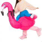 Flamingo Kost&uuml;&uuml;m Halloweeni Jumpsuit Peo Rekvisiidid T&auml;ispuhutav Loom Children